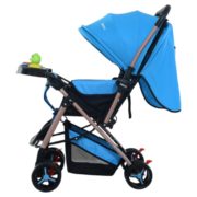 CARRINHO DE BEBE AZUL COM PRETO 601-1