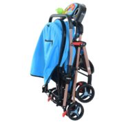 CARRINHO DE BEBE AZUL COM PRETO 601-1