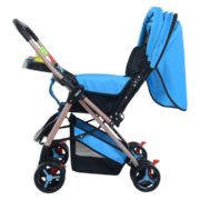 CARRINHO DE BEBE AZUL COM PRETO 601-1
